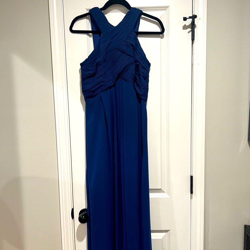 Levkoff Royal Blue Floor Length Bridesmaid Dress